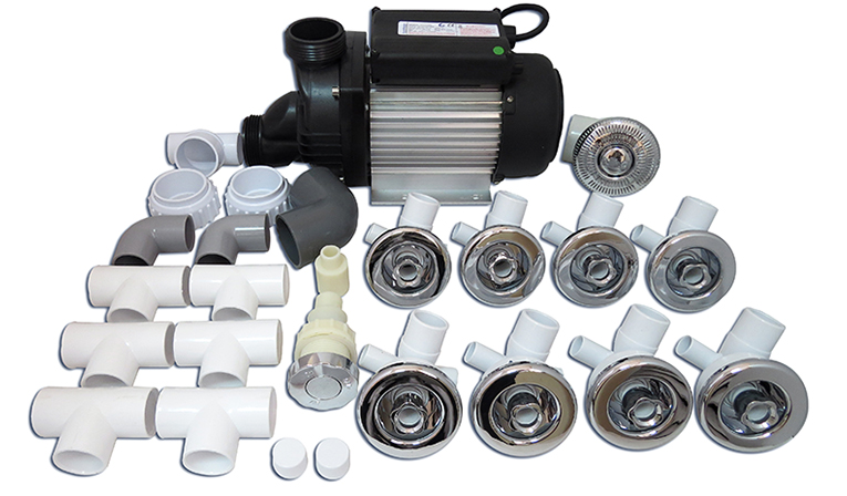 ДО00051 Гидромассаж 8 форсунок (комплект) двигатель 1,5 квт Bas Santreyd 