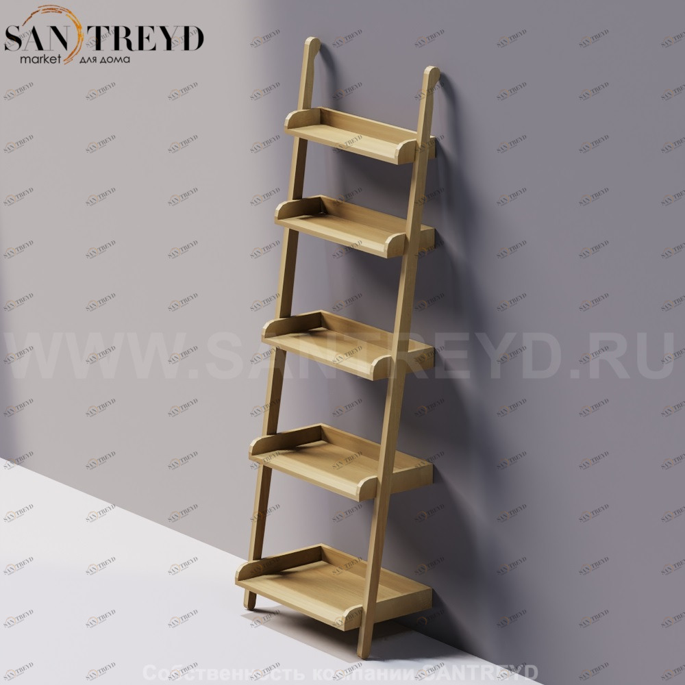 Agape STAIRS Конструкция с пятью полками под натуральный дуб ACOM0534NRT