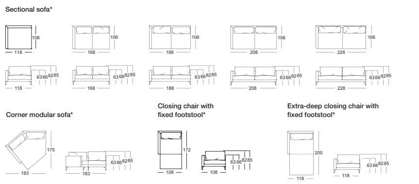 Тканевый диван с полуостровом Rolf Benz ROLF BENZ 333 JOLA ARCH-00086206 - Вид №1