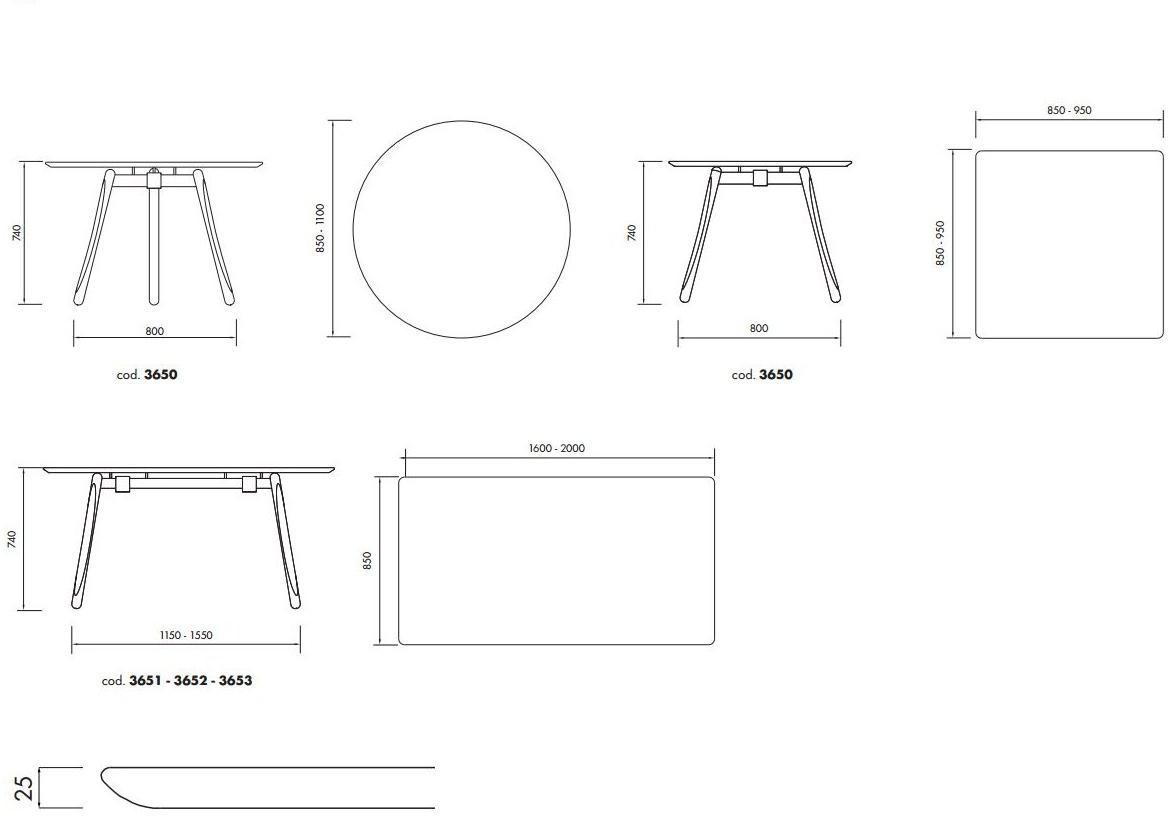 ALMA DESIGN Прямоугольный стол в мдф Marnie sun-id-1394962 - Вид №6