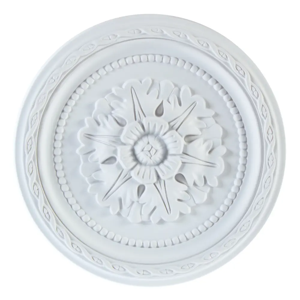 Розетка потолочная полиуретан Decomaster DM-0291 белая диаметр 29 см STLM-2075856