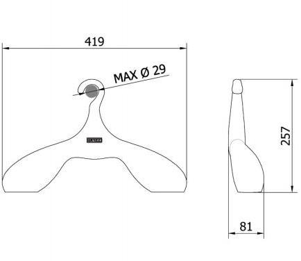 Servetto Вешалка из мягкого структурированного материала sun-id-1348798 - Вид №2