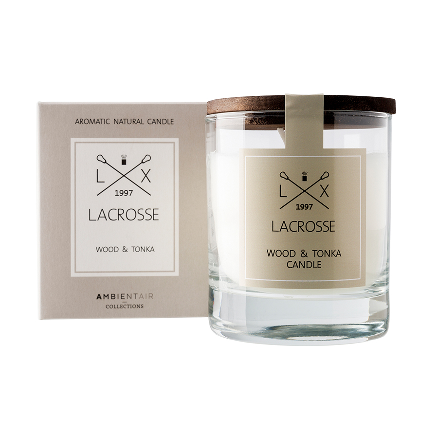 VV040WTLC Свеча ароматическая lacrosse, Дерево и тонка, 40 ч Ambientair 