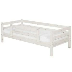 Кровать Flexa Classic с предохранительной планкой по центру, белая, 200 см