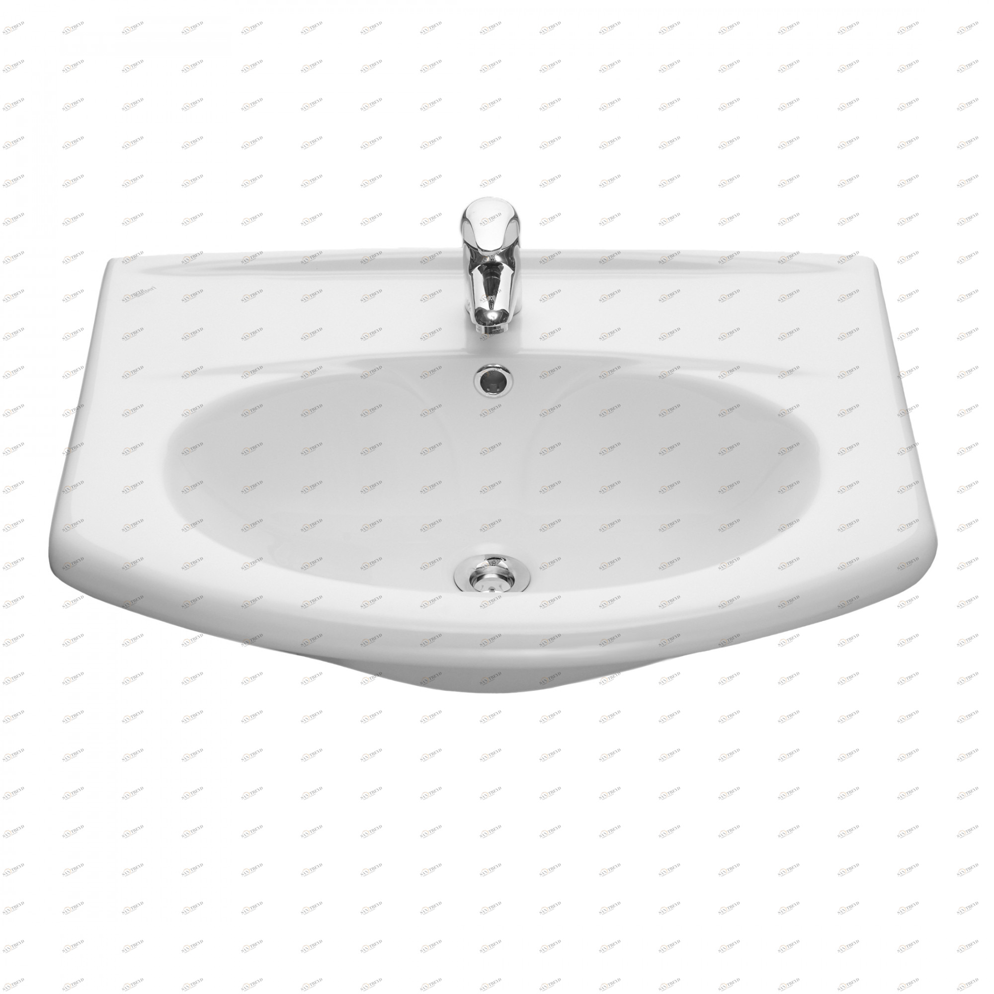 1.3120.7.S00.11B.0 Подвесная раковина настенная прямоугольная SANTERI  белая 