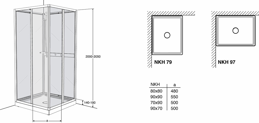 655085 Душевая кабина IFO Next NKH, NKH VS верхняя часть 700 x 900 - Вид №2