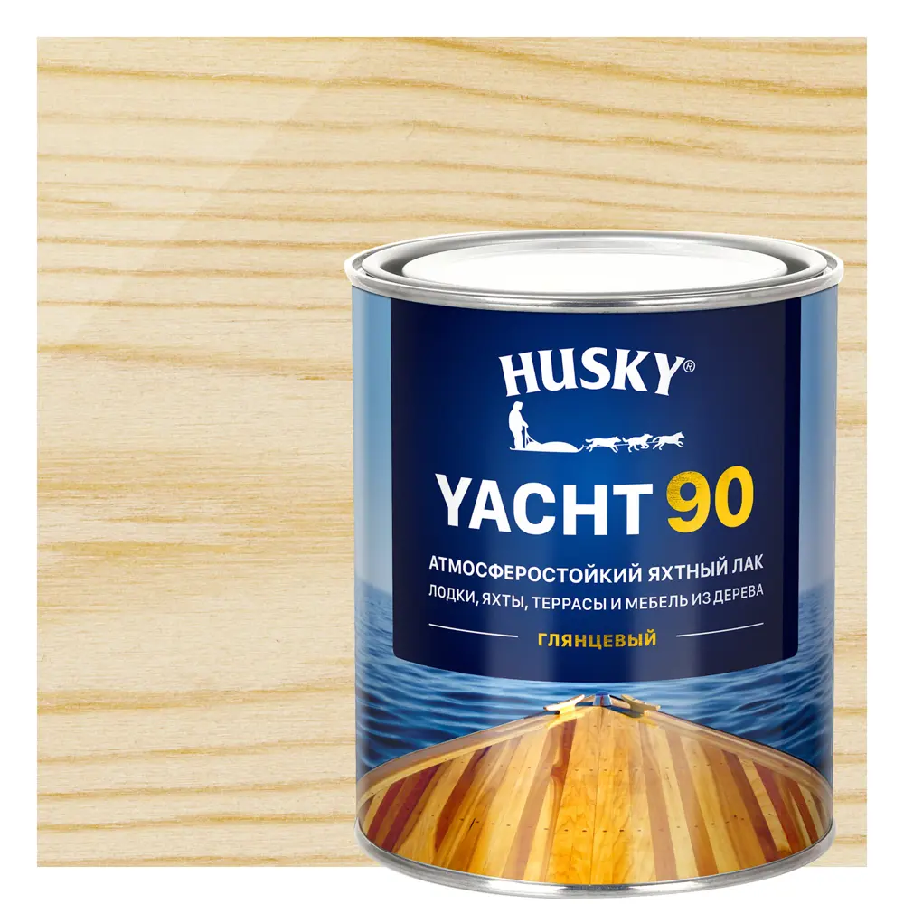 Атмосферостойкий лак Husky Yacht 90 для защиты древесины 86765097 STLM-0071487