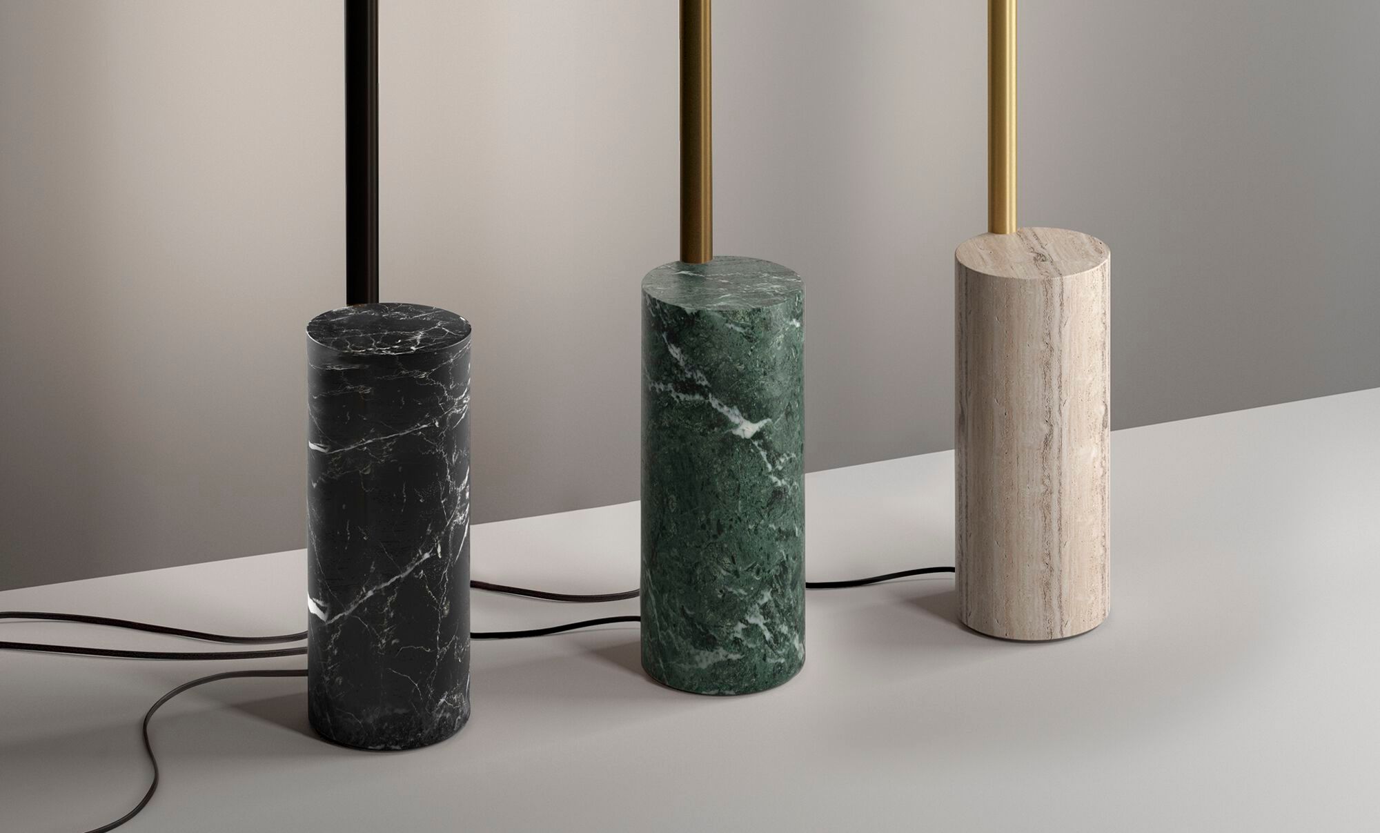 Альпы зеленый мрамор светодиодный торшер с диммером Panzeri Hilow Line ARCH-00123720 - Вид №4