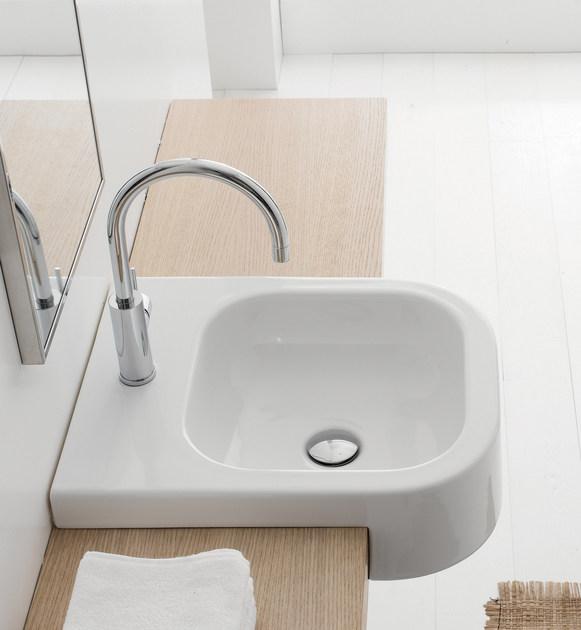 8047/d Накладная раковина консольная овальная Scarabeo Ceramiche Next - Вид №1