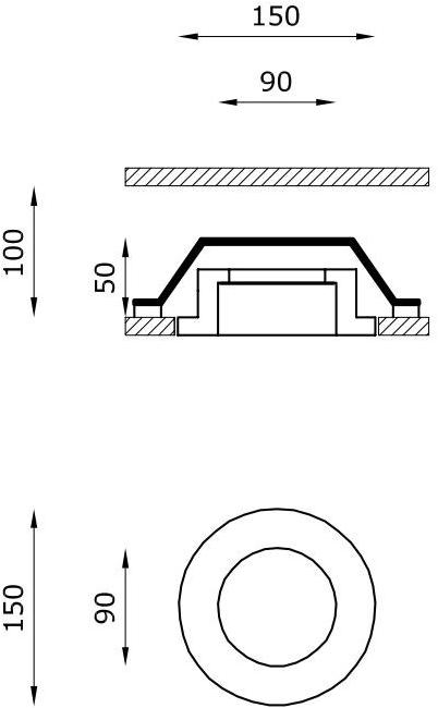 Buzzi & Buzzi Встраиваемый круглый светильник для подвесных светильников The main collection sun-id-1467153 - Вид №1