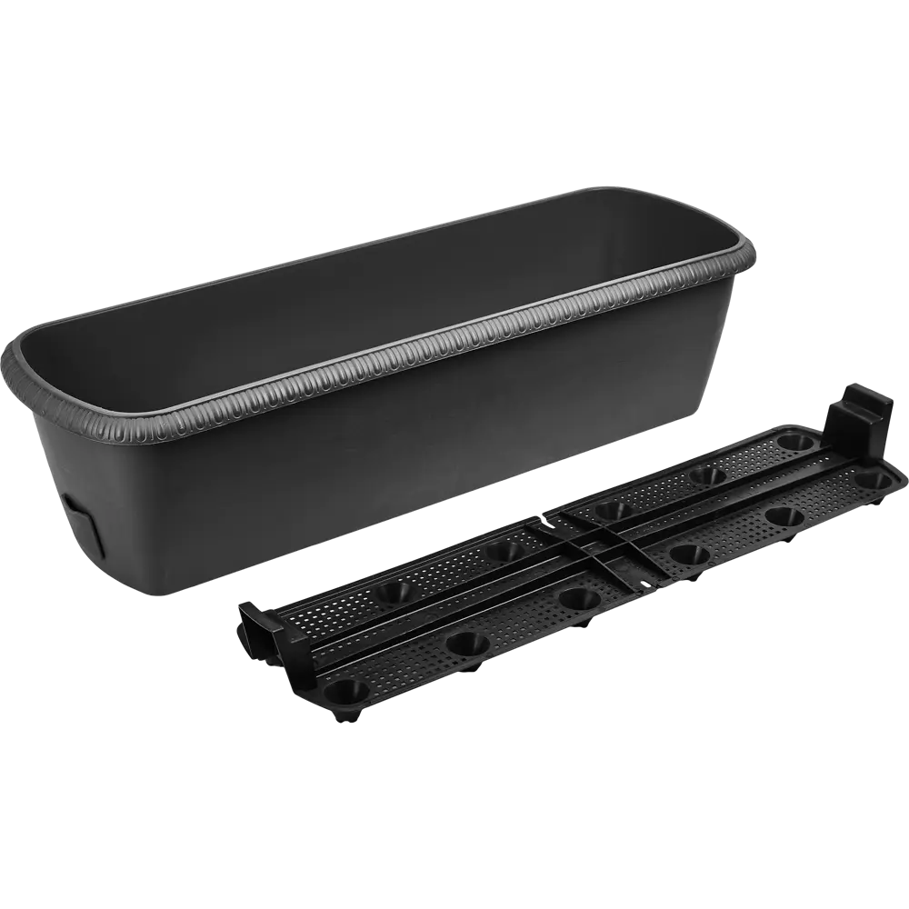 Балконный ящик для цветов ТЕК.А.ТЕК «Жардин» 60 см - серый пластик 18006291 STLM-0009201 - Вид №5