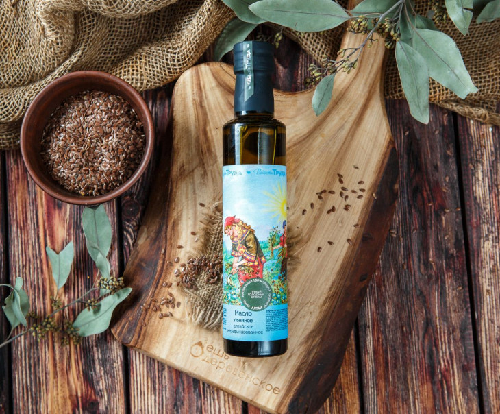 5618 Масло алтайское льняное Вкусляндия 