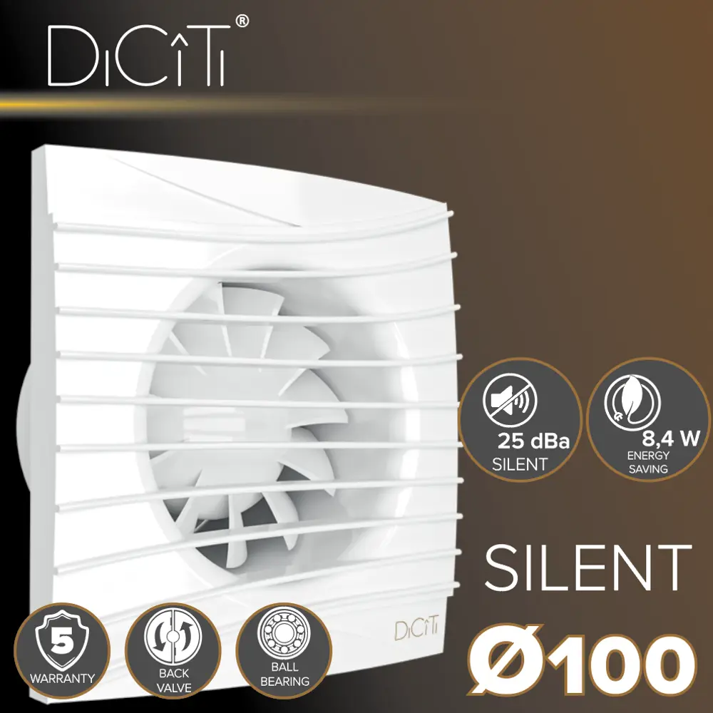 DiCiTi Silent 4C — бесшумный вентилятор с обратным клапаном 83212133 STLM-0039457 - Вид №3