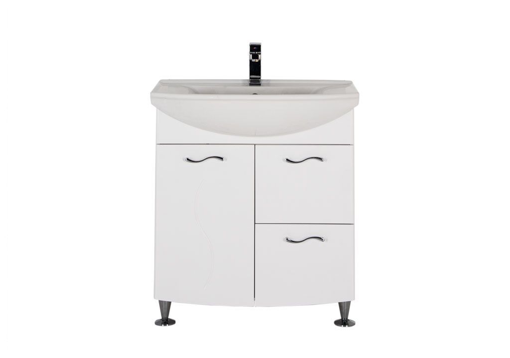 Тумба с раковиной Aquanet Моника 75 белый 0018677000185345 - Вид №2