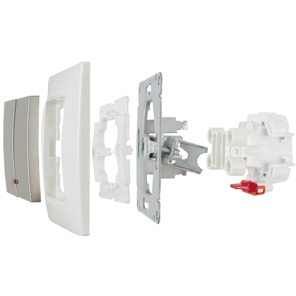 SYSTEME ELECTRIC W59 - двухклавишный выключатель с подсветкой для элегантного освещения 82797975 STLM-0036019 - Вид №3