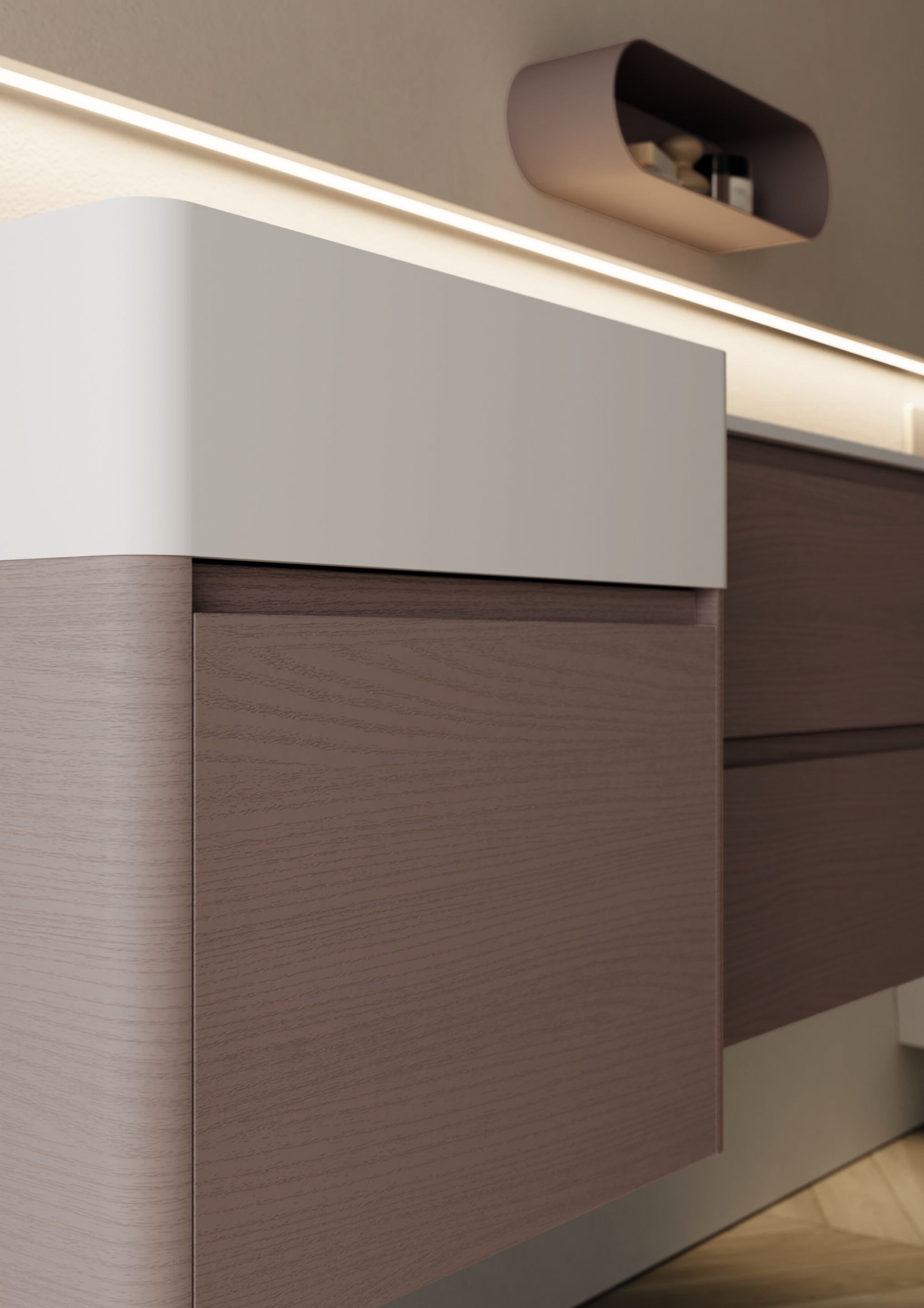 Подвесной туалетный столик с зеркалом Ideagroup Seventy Form ARCH-00121590 - Вид №1