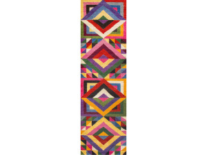 Шерстяной прямоугольный клетчатый ковер