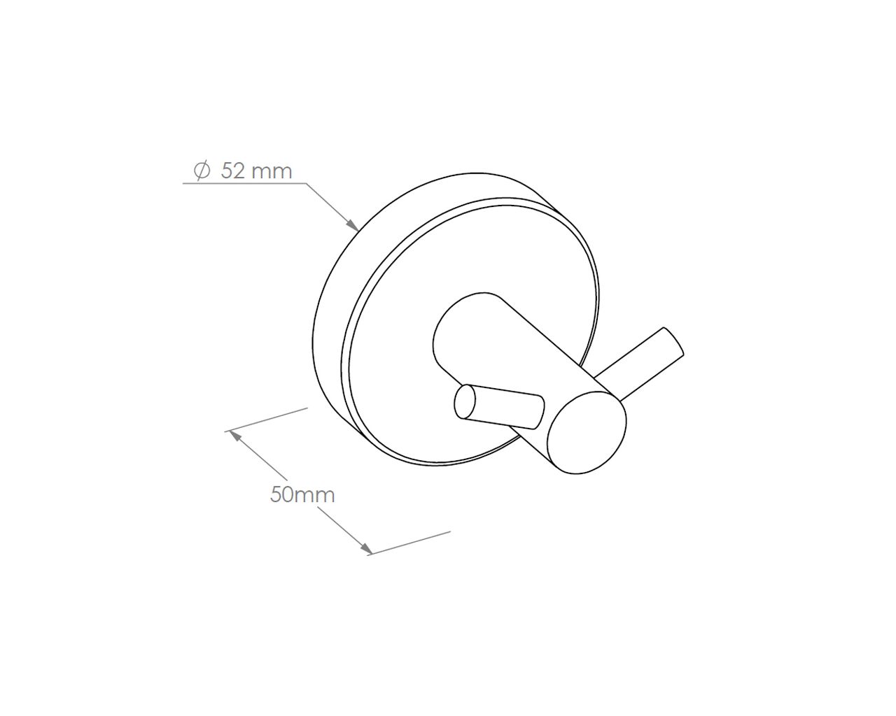 MHW31 Двойная вешалка из хромированной латуни, SNAIL, матовая Merida  - Вид №1