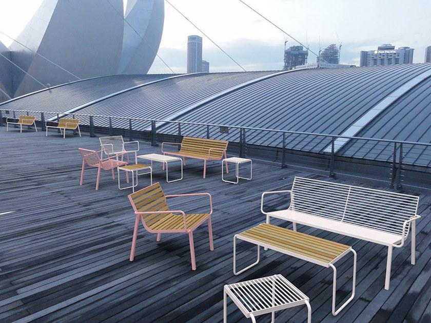 mmcité1 Прямоугольный журнальный столик из стали и дерева Stack Stc110 - Вид №4