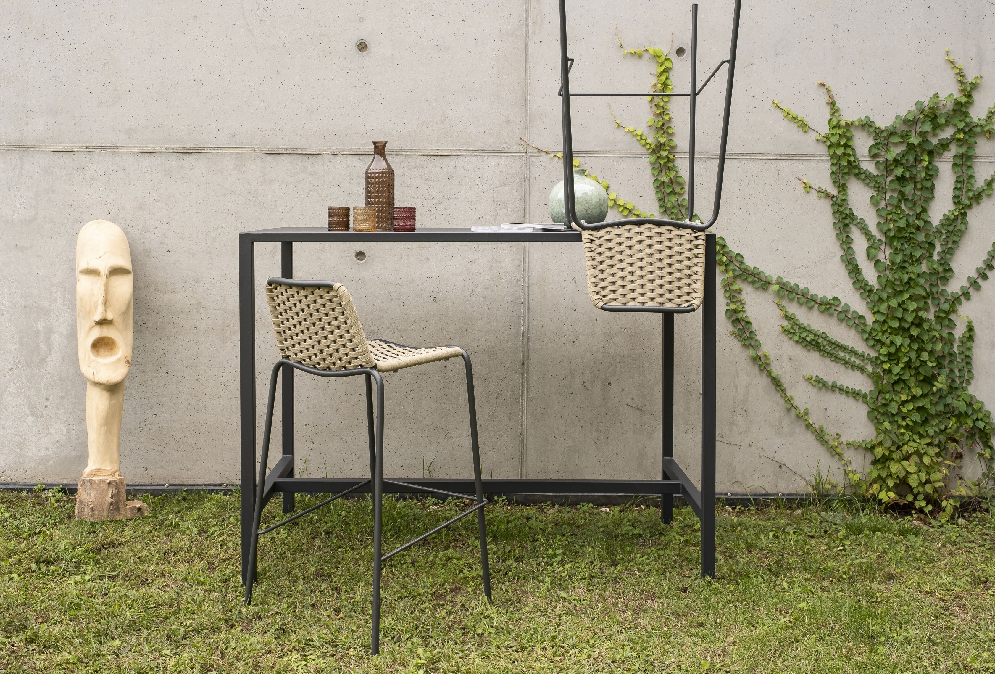 Высокий садовый стул со спинкой DRIGANI Tizi-Kiwi ARCH-00150117 - Вид №1