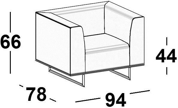 Luxy Мягкое кожаное кресло с подлокотниками Chic sun-id-1459561 - Вид №6