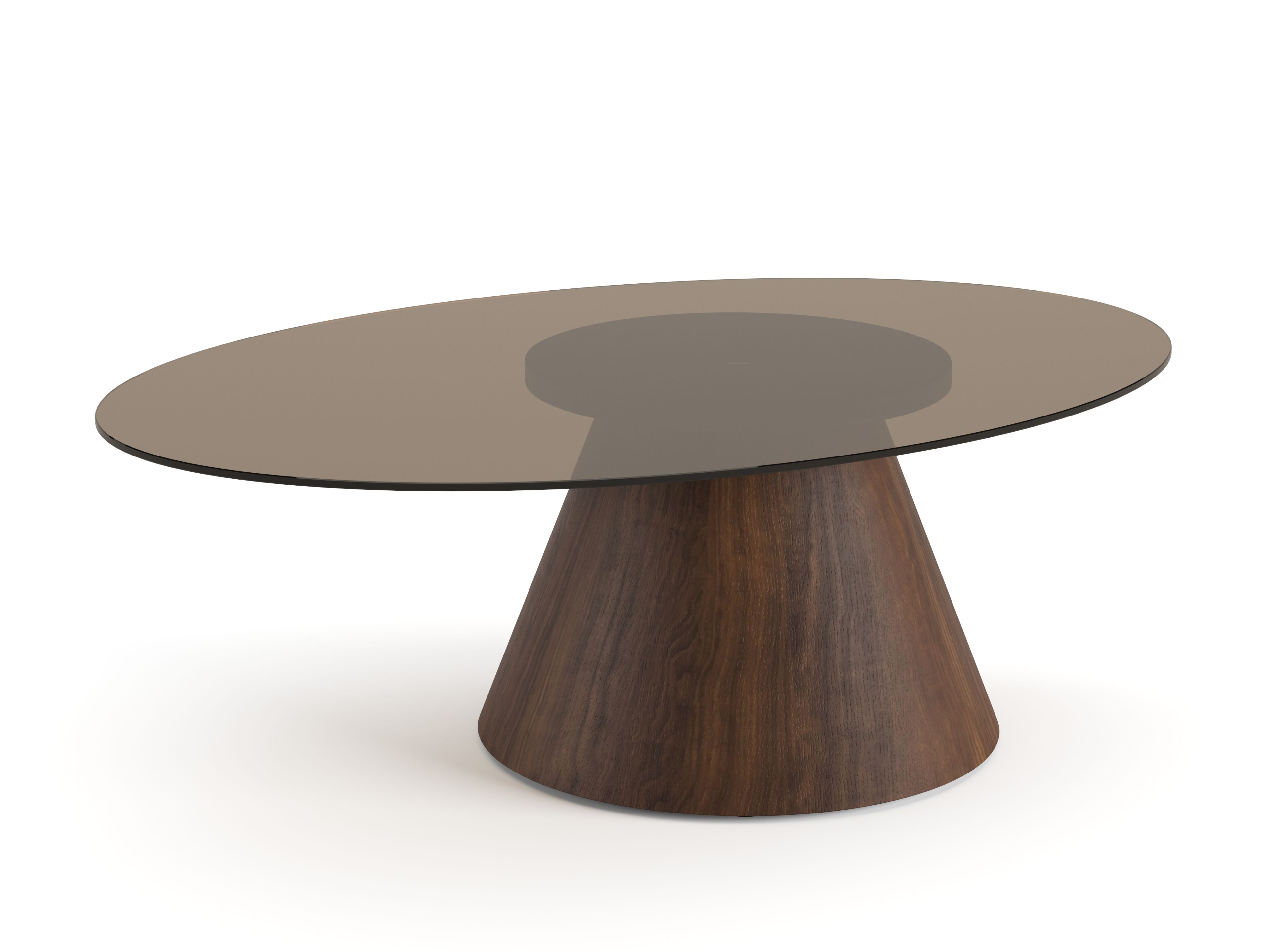 Стеклянный овальный журнальный столик Ersa Tear ARCH-00115131