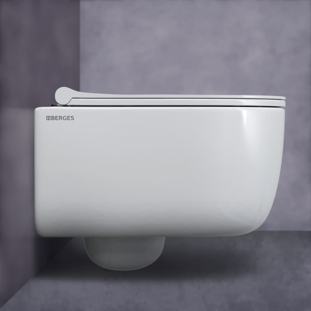 082111 Подвесной унитаз настенный Белый BERGES Ego Турция - Вид №10