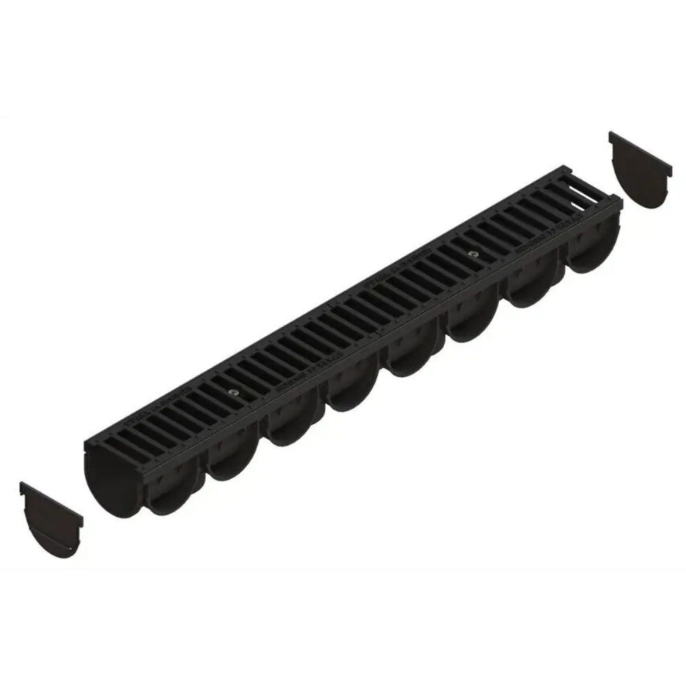 Лоток Standartpark Spark 3 пластиковый 1000x125x100 мм с чугунной решеткой класса С250 84347377 STLM-2058433  - Вид №1