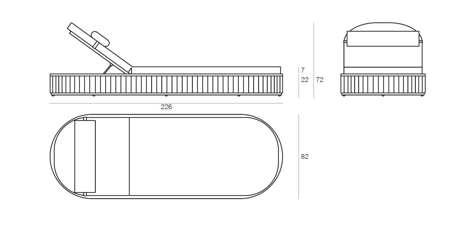Садовая кровать с откидной спинкой из тикового дерева Il Giardino di Legno хлебные палочки ARCH-00090834 - Вид №2