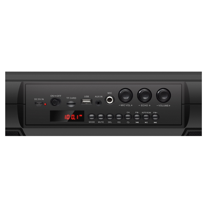 SV-018139 Ас ps-475, черный (30 вт, bluetooth, fm, usb, microsd, led-дисплей, 2х2000ма*ч) Sven Santreyd  - Вид №5