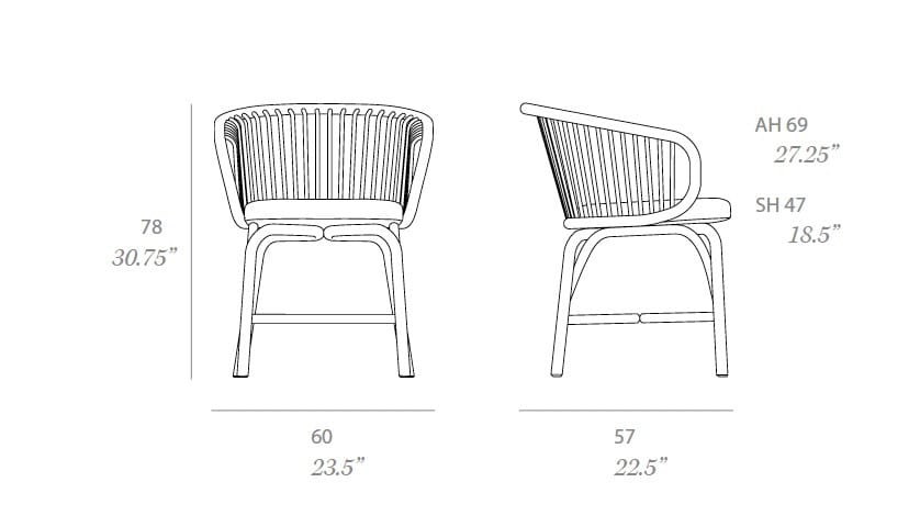 Стул из ротанга со встроенной подушкой EXPORMIM HUMA ARCH-00055919 - Вид №14