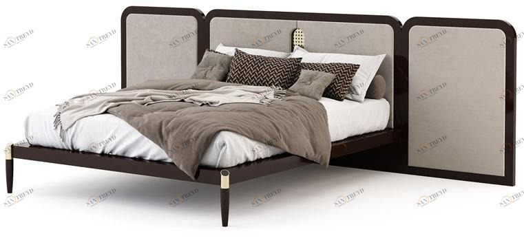 Stylish Club Двуспальная кровать из фанерованной древесины Her Scf.he15