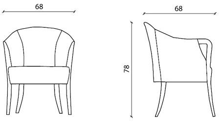 Chaarme Letti Кресло из ткани с подлокотниками sun-id-1404145 - Вид №1