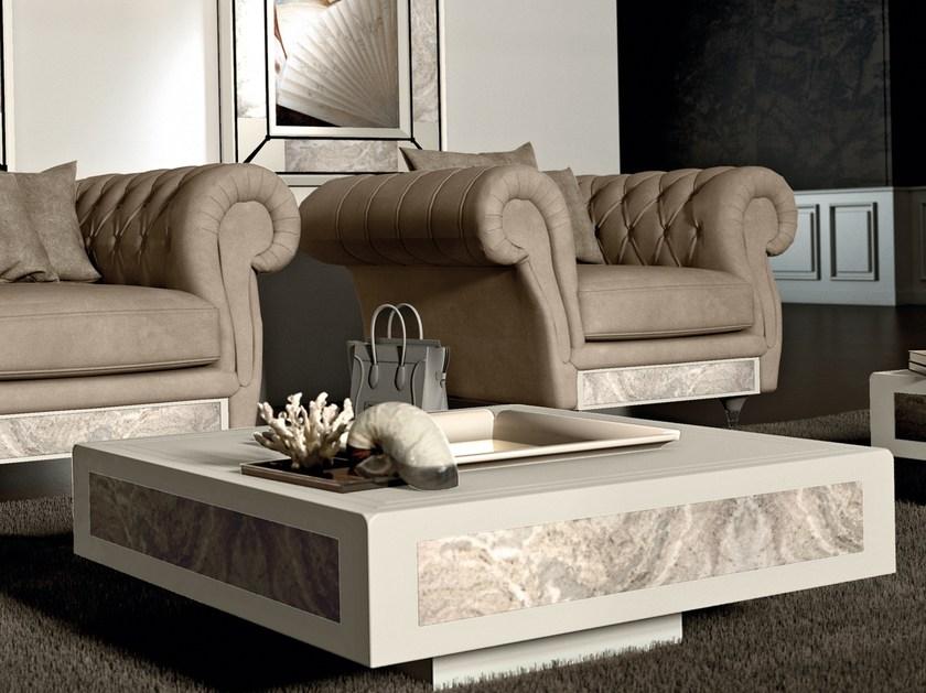 Vismara Design Низкий квадратный деревянный журнальный столик для гостиной Desire sun-id-1440353 - Вид №3