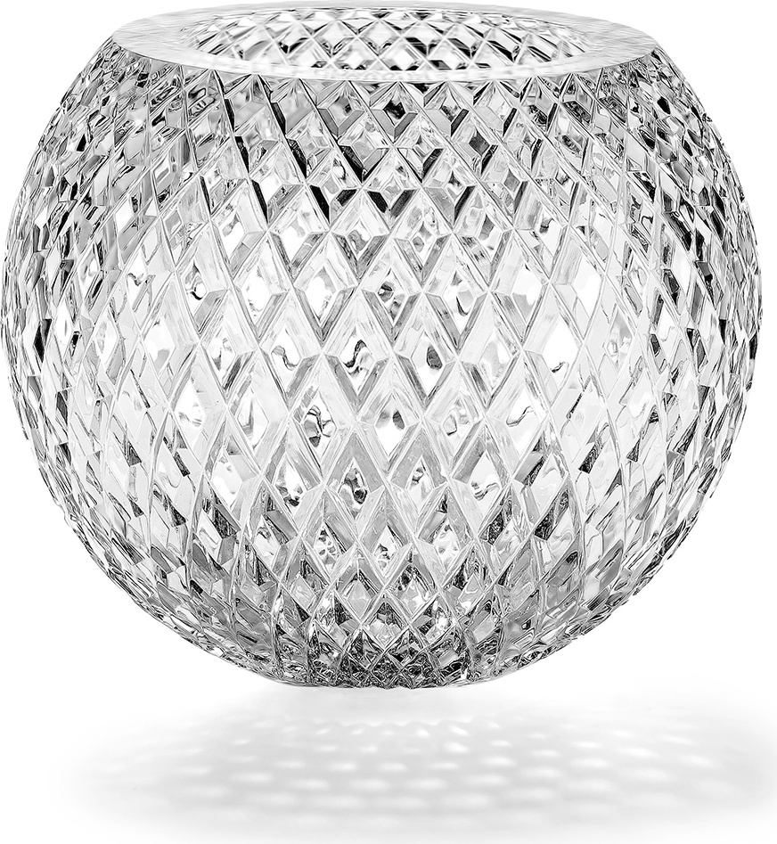 10620313 Avdeev Crystal Ваза интерьерная для цветов "Шар" "Соты" "Лондон" большая Хрусталь 