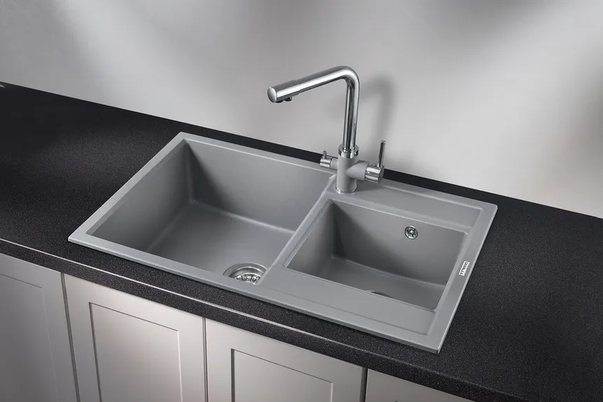 8201, АЛЮМИНИУМ, кухонная мойка, кварц GRANULA 8201-ST269
