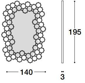 VOLPI Металлическое зеркало в настенной раме Luigi volpi Lv-51001.r - Вид №2
