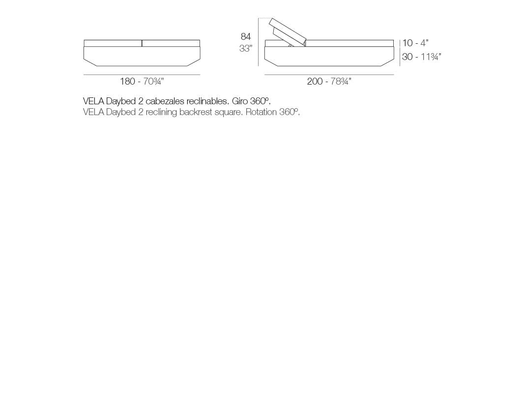 Садовая кровать с откидной спинкой Vondom ARCH-00048405 - Вид №11