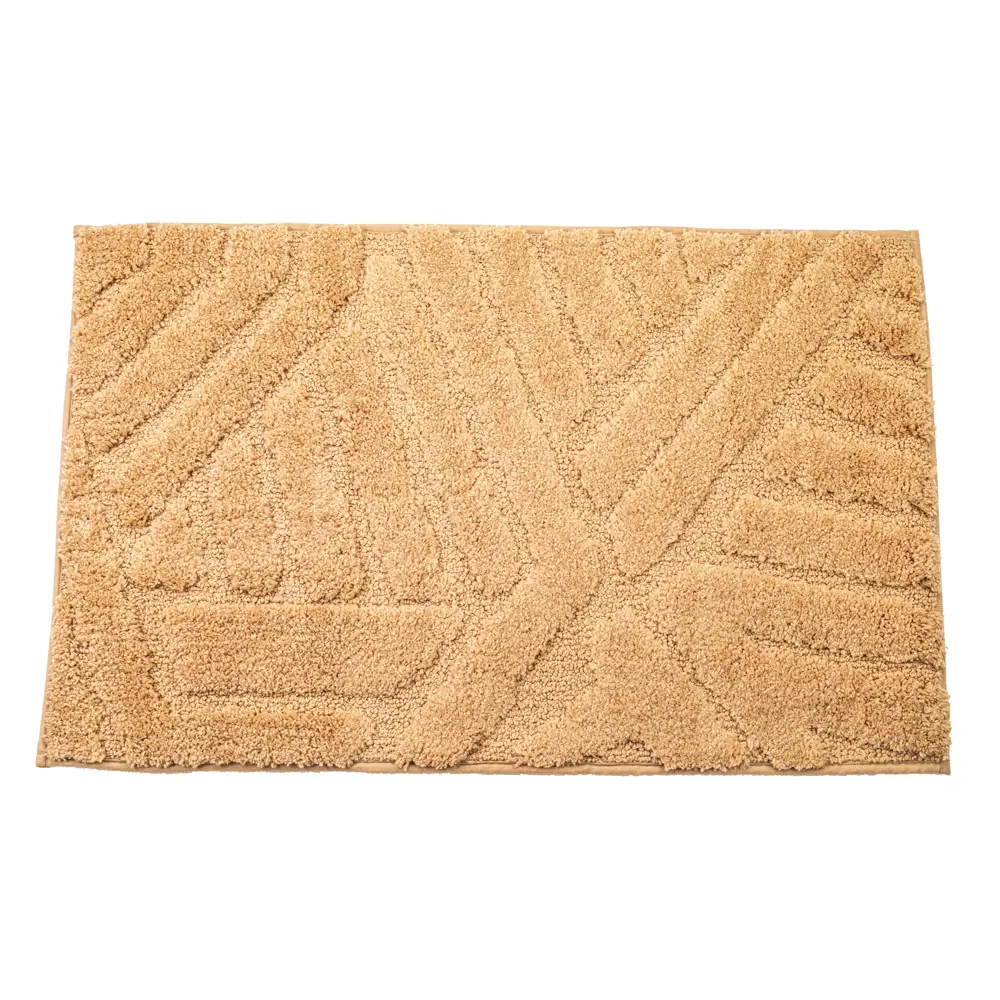Коврик для ванной SWENSA Noor — уют и безопасность в бежевом исполнении 89379354 STLM-1325912