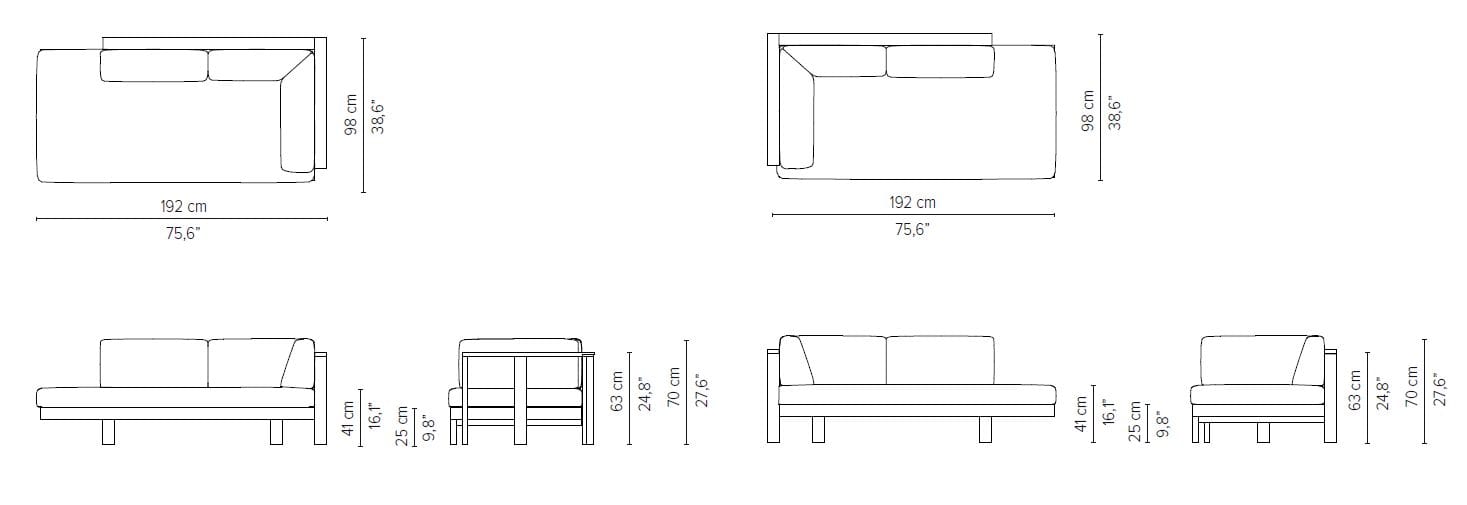 Ткань сад диван TRIBÙ Pure ARCH-00110150 - Вид №9