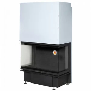 Каминная топка Экокамин Дельта 800B принт с черным шамотом