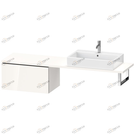 LC584302222 L-Cube Шкафчик для компактной консоли Белый глянцевый декор Duravit