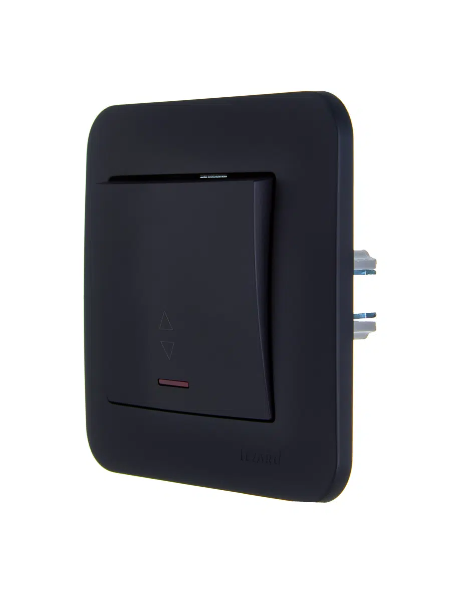 ASTI Выключатель проходной с подсветкой чёрный бархат LEZARD 7081-4242-114 - Вид №2