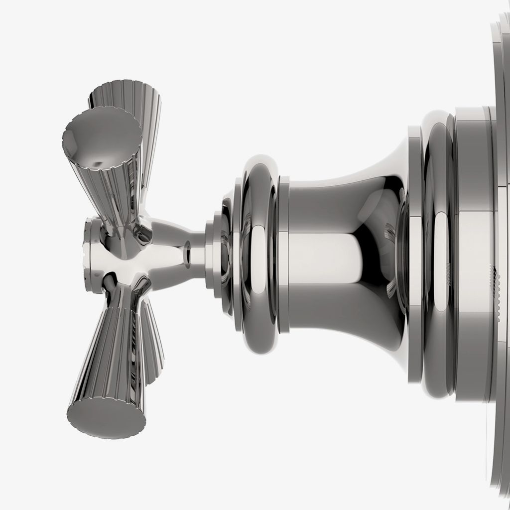 FR2T01 Облицовка двухходового переключающего клапана для термостата Foro с металлической поперечной ручкой Waterworks