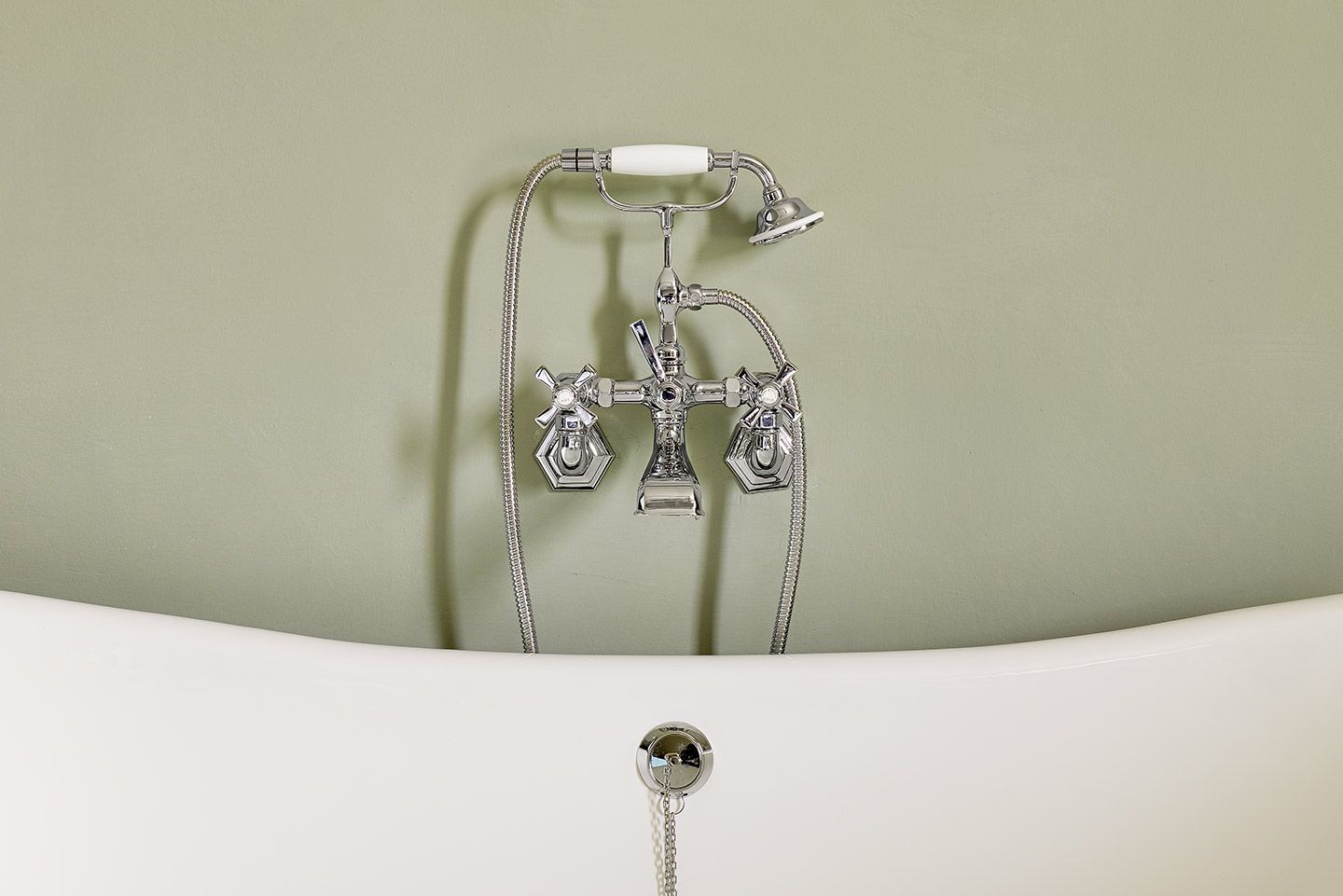 Настенный смеситель для ванны с 2 отверстиями и ручным душем Park Avenue Crowe ARCH-00105517 - Вид №1