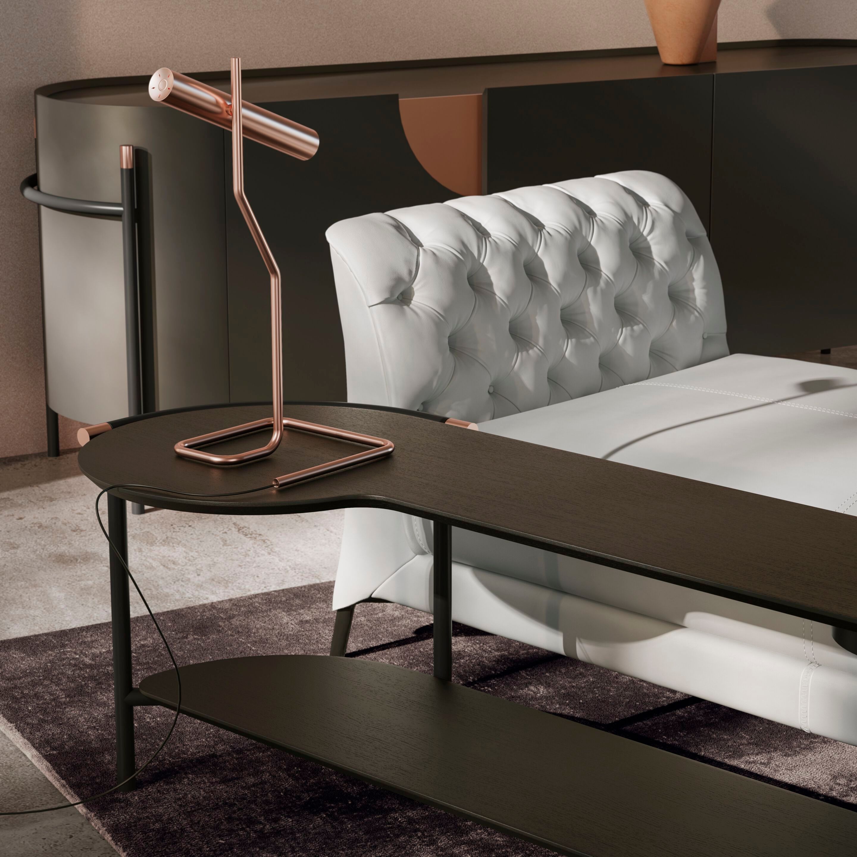 Dormeuse capitonné, обитый кожей или тканью Natuzzi Italia La scala ARCH-00139614 - Вид №1