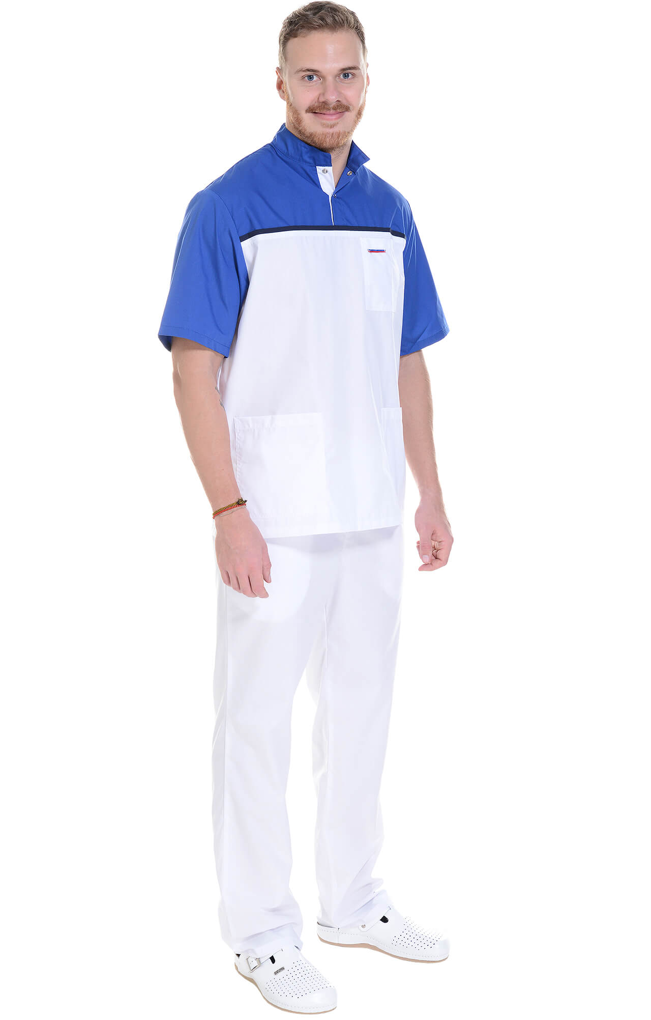 61943 Костюм "Лидер" белый василек  Медицинская одежда  размер 44-46/170-176 Спецодежда  - Вид №14