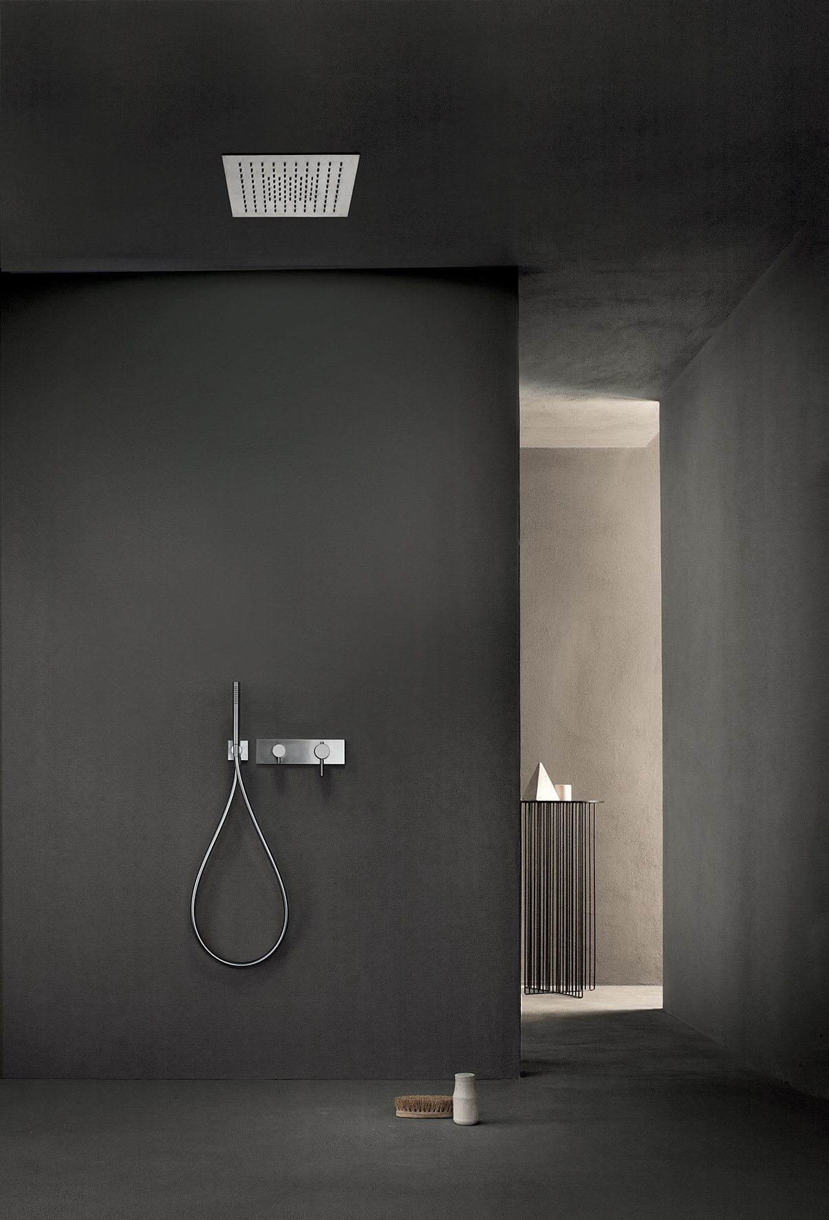 Квадратная встраиваемая душевая головка из нержавеющей стали с 2 струями Fantini Rubinetti Acquafit ARCH-00020993 - Вид №1