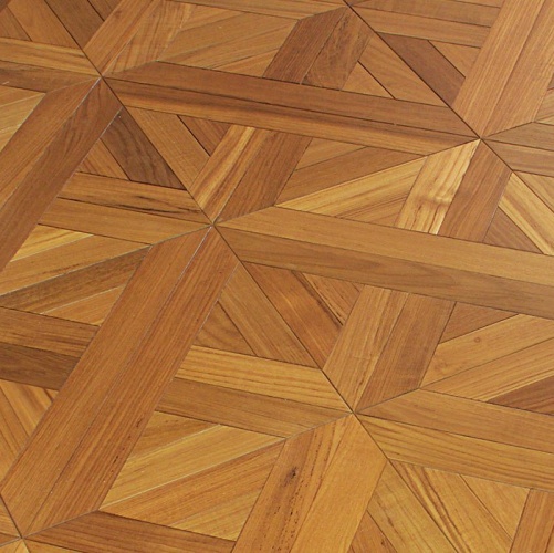 Модульный паркет Marco Ferutti Linea Linea Бирманский Тик с брашью (Текстурированная) 406х405 мм 2600600038 - Вид №1