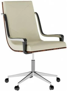 Jetclass Поворотное кожаное кресло с подлокотниками на колесиках Jackie Jjk302.2